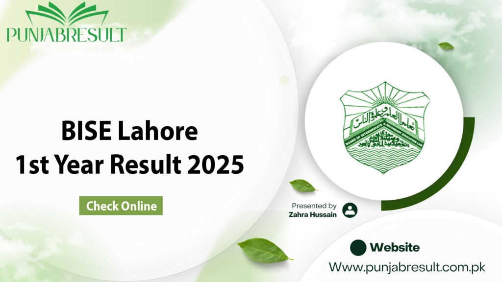 BISE Lahore 1st Year Result Date 2025